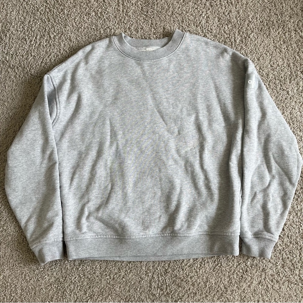 Alo Yoga Renown Heavy Weight Crew Neck Oversized Pullover Sweater